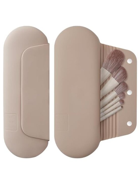 Handbags - Silicone Makeup Brush Holder Travel Cosmetic Bag:Soft Portable Cosmetic Face